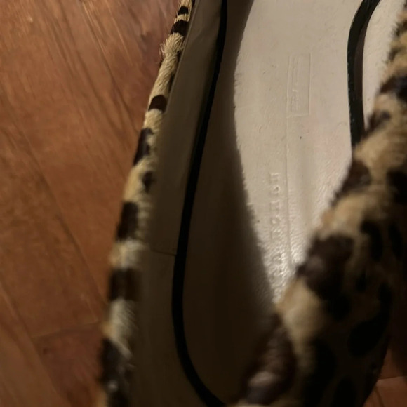 Zara calf hair  leopard print Red Heel platform pumps Sz 41 - Picture 9 of 16